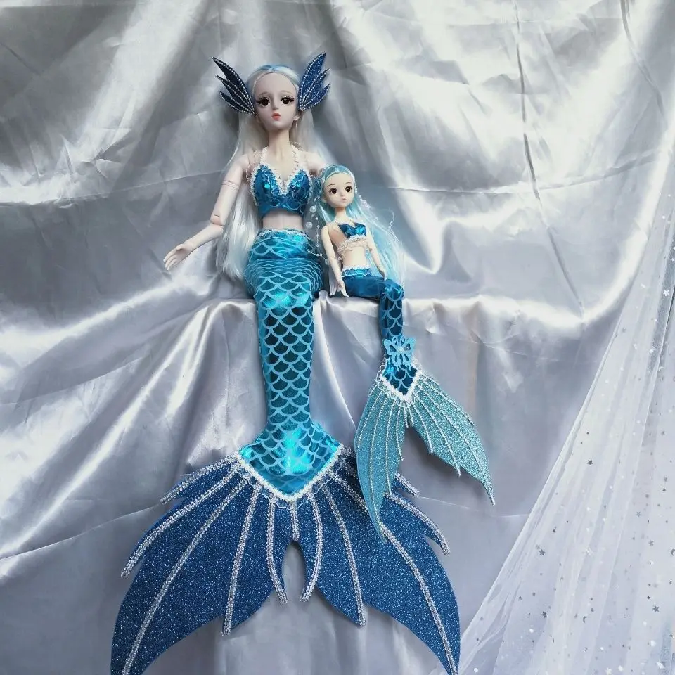 

Mermaid doll mother daughter set toy Princess Doll birthday gift set for children
