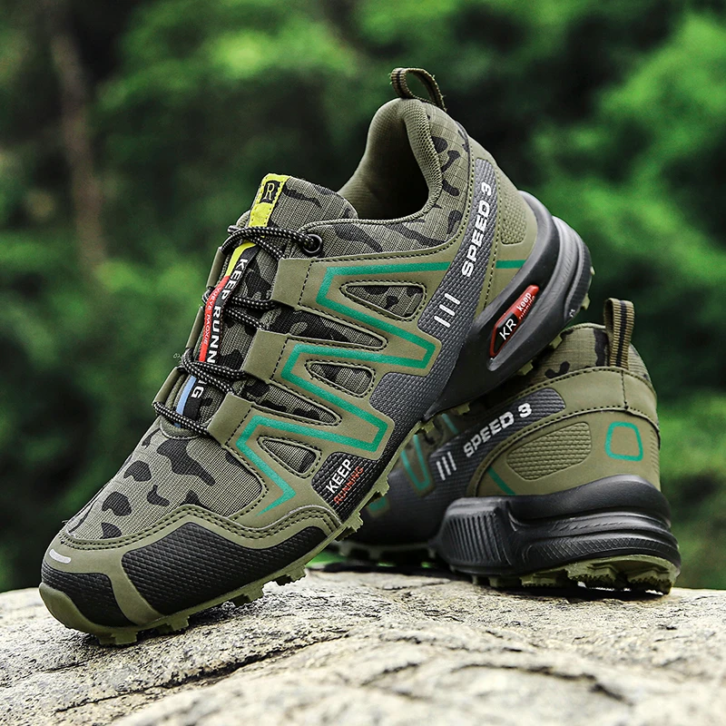 

Spring Men's Outdoor Hiking Shoes Non-slip Lightweight Travel Shoes Breathable Mesh Casual Shoes Men Trail Running Shoes Sneaker