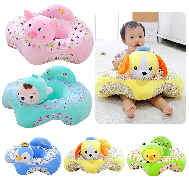 

Cartoon Cradle Sofa Chair Washable No Filler Learning To Sit Seat Breathable Feeding Chair Cases Antiskid for Toddlers Supplies