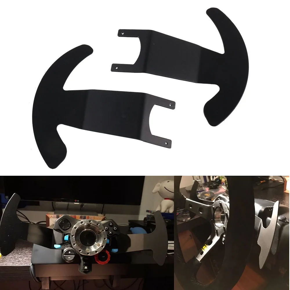 

Рычаг переключения передач на рулевое колесо, обновленный комплект черного цвета для Logitech G29 G920, 14 дюймов, рулевое колесо