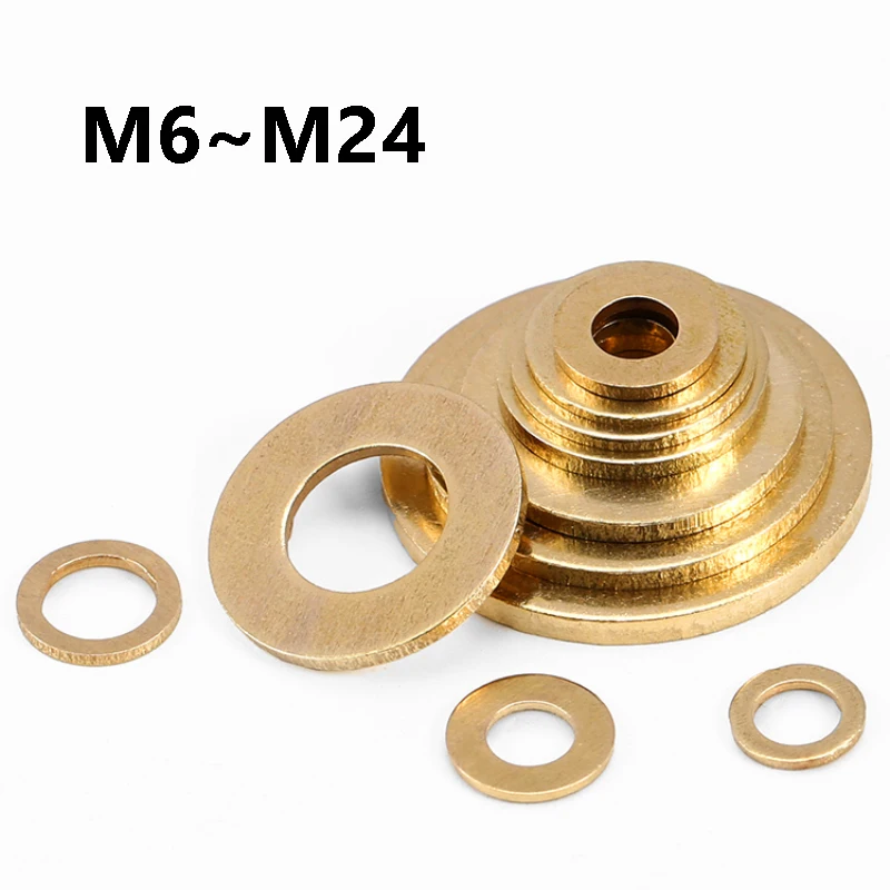 Латунные плоские шайбы M6 M8 M10 M12 M14 M16 M22 M24
