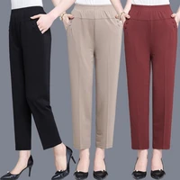 2022 summer women pants korean fashion high waist pants female casual thin trousers loose womens pants streetwear