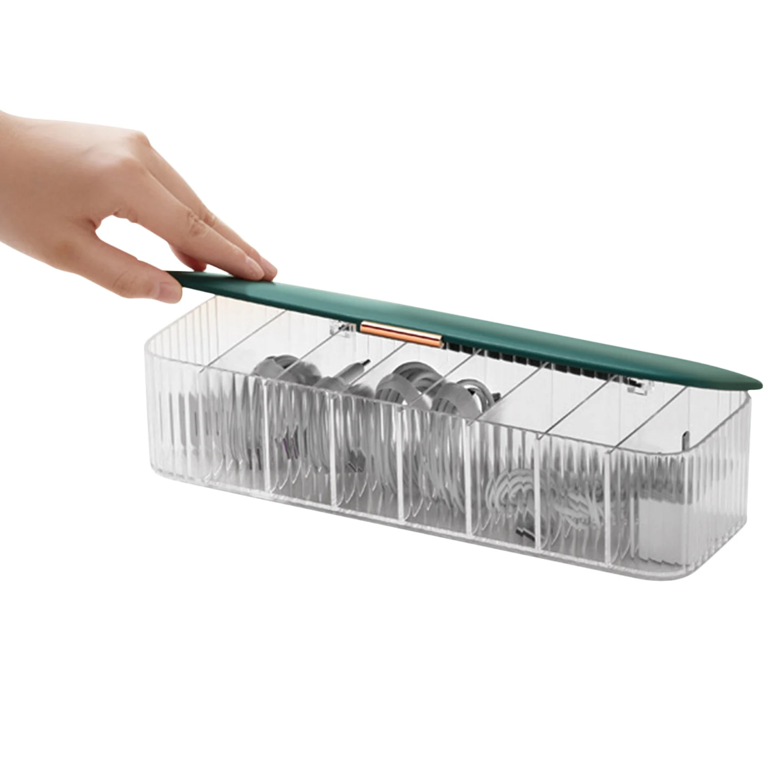 

Cable Management Boxes Cord Management Box With 8 Compartments 8 Compartments Power Cord Case For Headset Charger Data Cable