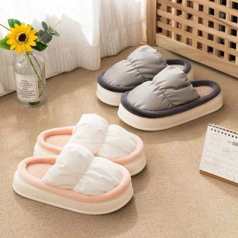 Winter New Thick Bottom Cotton Drag Women's Waterproof Fabric Face Home Series Anti slip, Silent, Comfortable and Warm