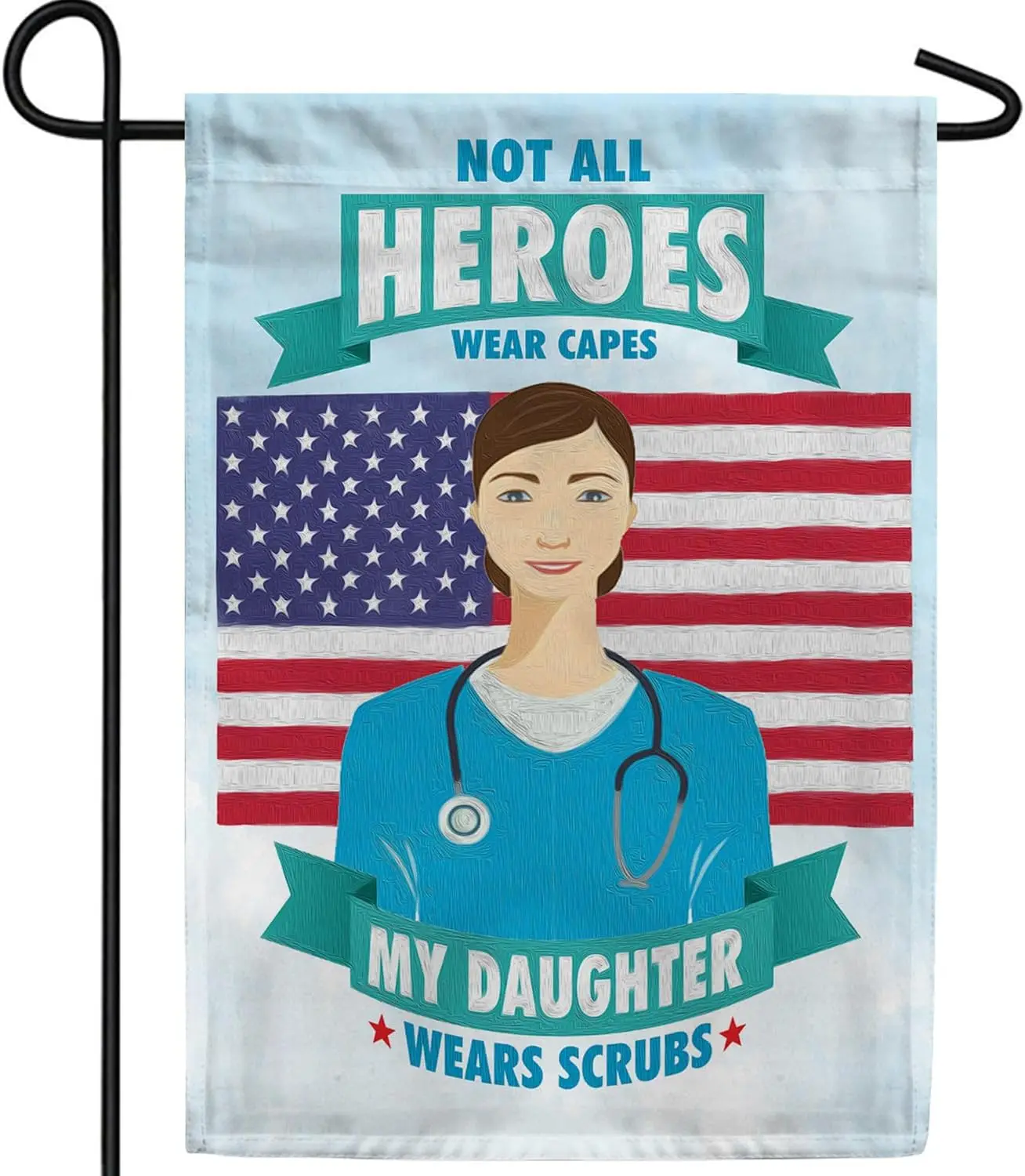Двусторонний садовый флаг America Forever Flags — слишком медсестры-герои! - Дякую