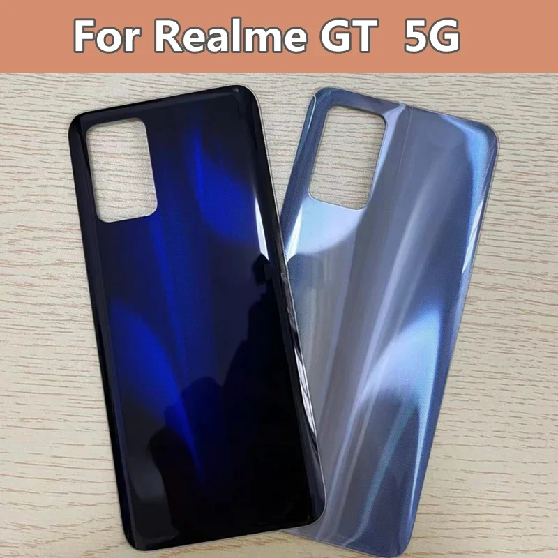 

Задняя крышка батарейного отсека для Relame GT, стекло для Realme GT, задняя крышка корпуса RMX2202, Задняя деталь, Замена + клей