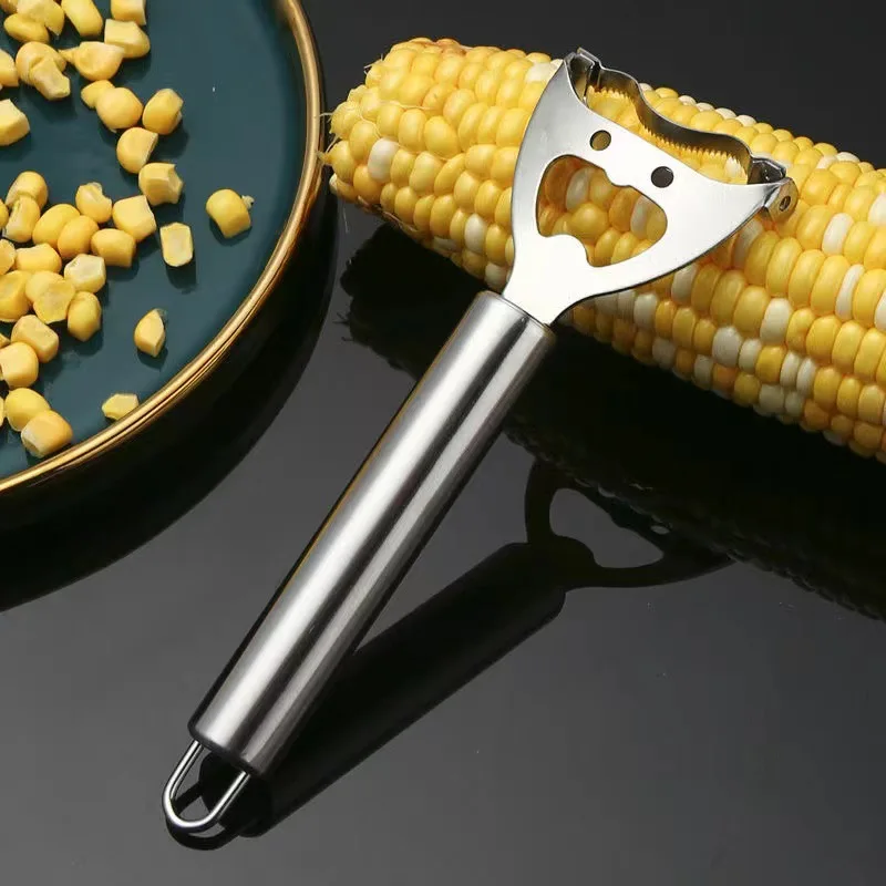 

Stainless Steel Corn Peeler Threshing Tool Manual Corn Grinder Easy Peel Corn Thresher Planer Knives Kitchen Vegetable Gadgets