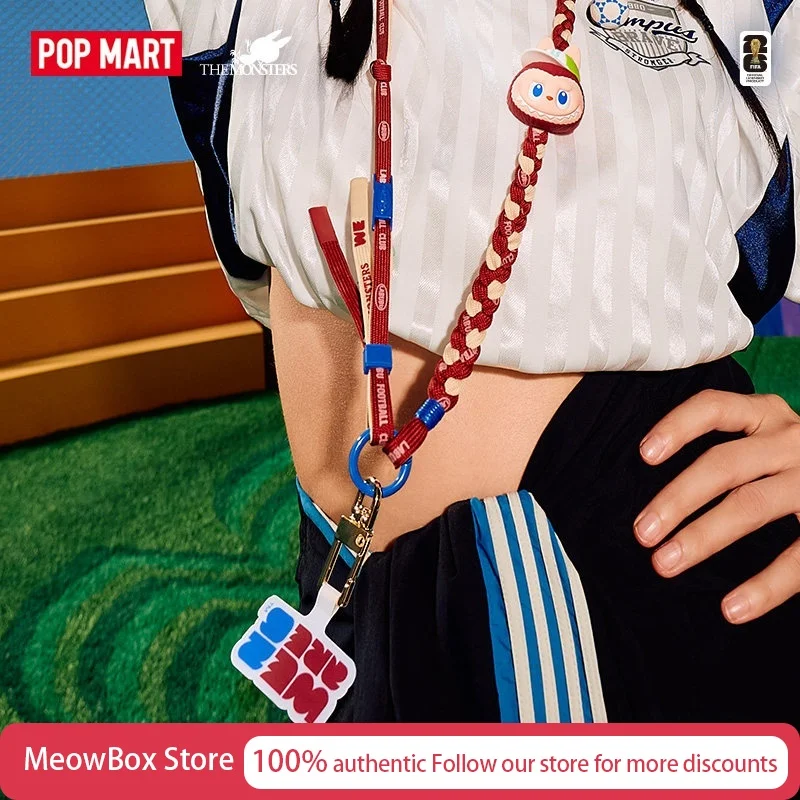 Фото Pop Mart The Monsters Labubu Fifa Series: Длинный шнурок-ремешок для шеи (слепая коробка) – коллекционный аксессуар для футбольных фанатов, подарок №5