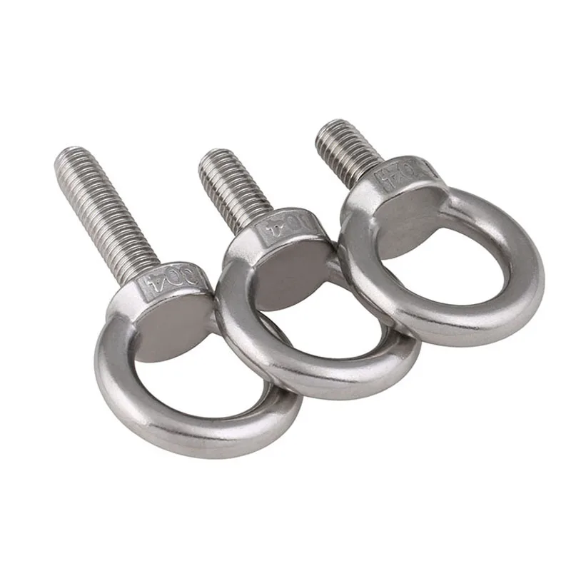 

1pcs A2 Stainless Steel Hook Ring Bolts M3 M4 M5 M6 M10 M12M M18 Eye Screws Fastener