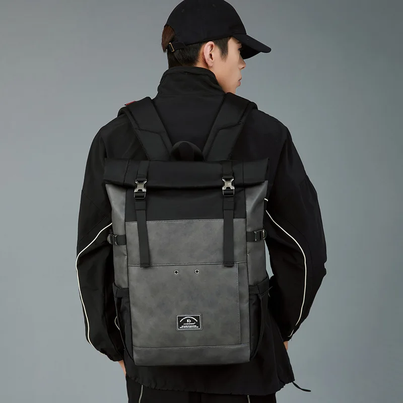 Rolling cover backpack for college students with large capacity computer backpack
