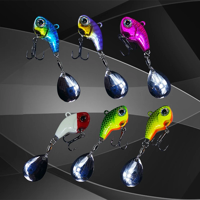 

1pcs Fishing Lures Jig Spinner Spinjig VIB Sinking Wobbler Hooks for Pike Walleye In Winter Equipment Accessories Tackle
