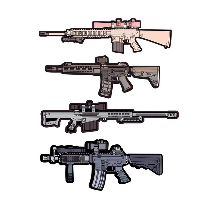 3D ПВХ оружие нашивки для винтовки снайперское Штурмовое ружье карабенская