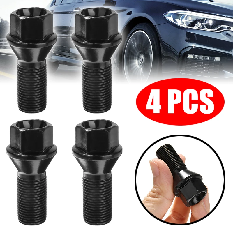 

4pcs/set M14x1.25 Auto Wheel Lug Bolt Nut Steel 36136781151 Bolt Nuts Support fit for BMW X3 X5 E70 E71 F20 F25