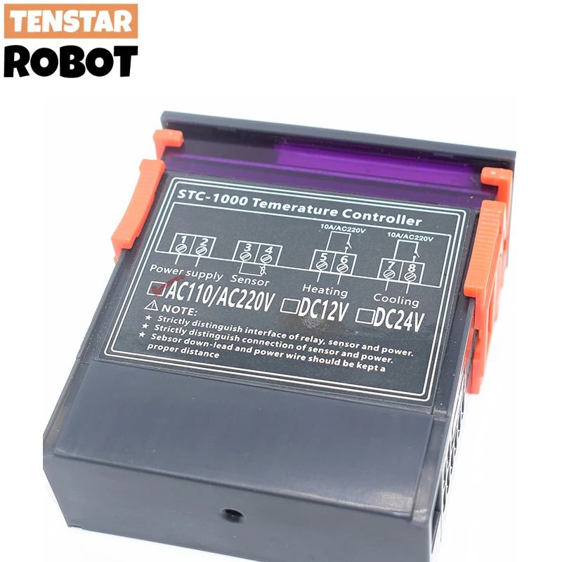 STC-1000 220V ЖК-дисплей цифровой термостат Температура контроллер для инкубатора два