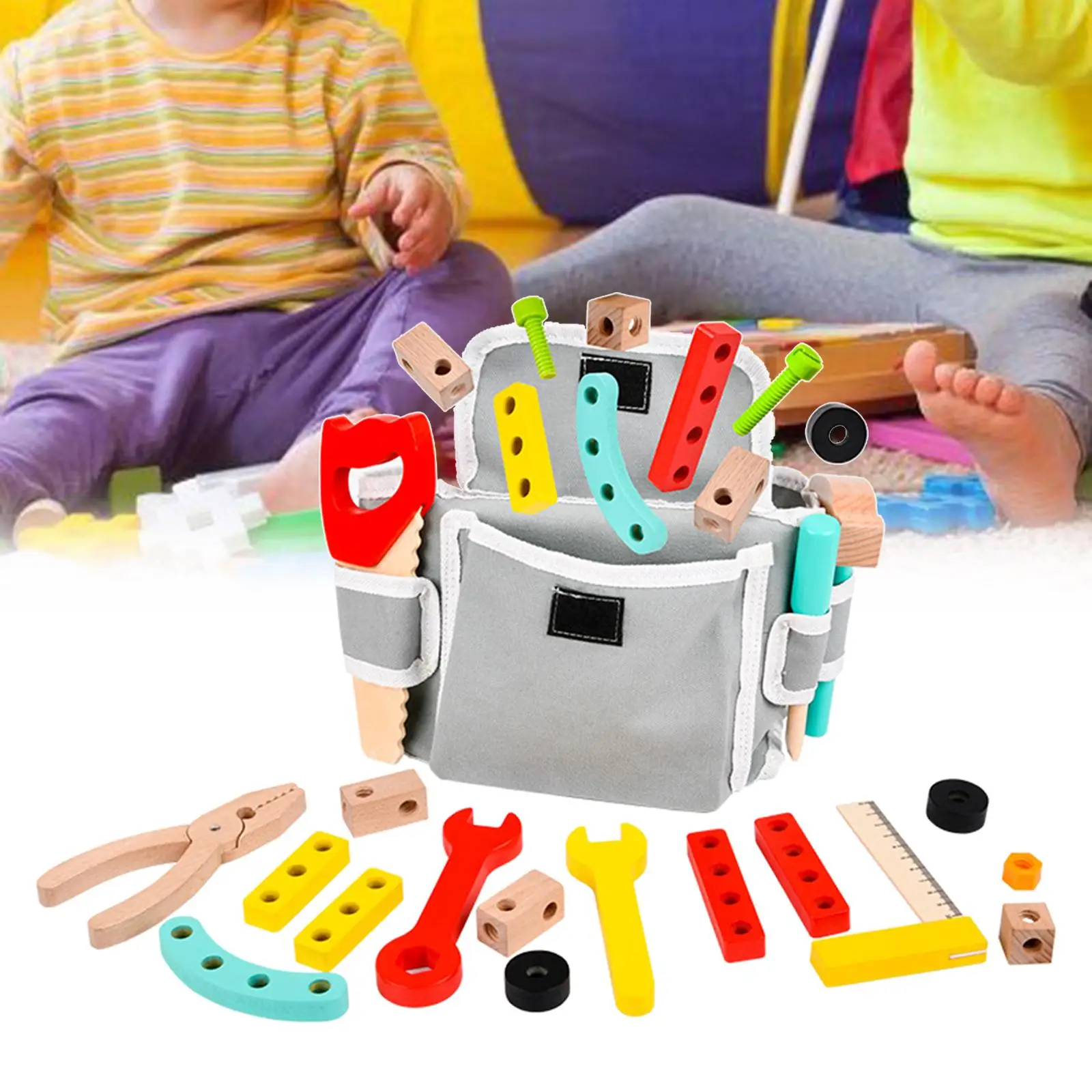

Screw Nut Disassembly Toy Pretend Play Construction Tool for Home Boys Girls