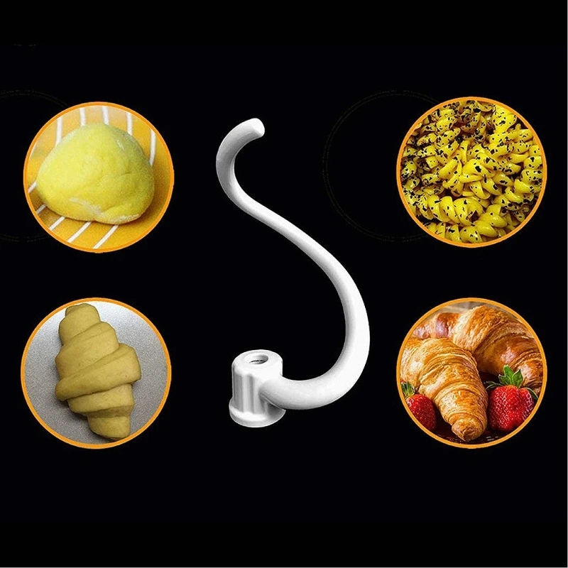 Металлический крючок для тестомеса с покрытием сменный совместимый 6QT KV25G0X KV25G8X