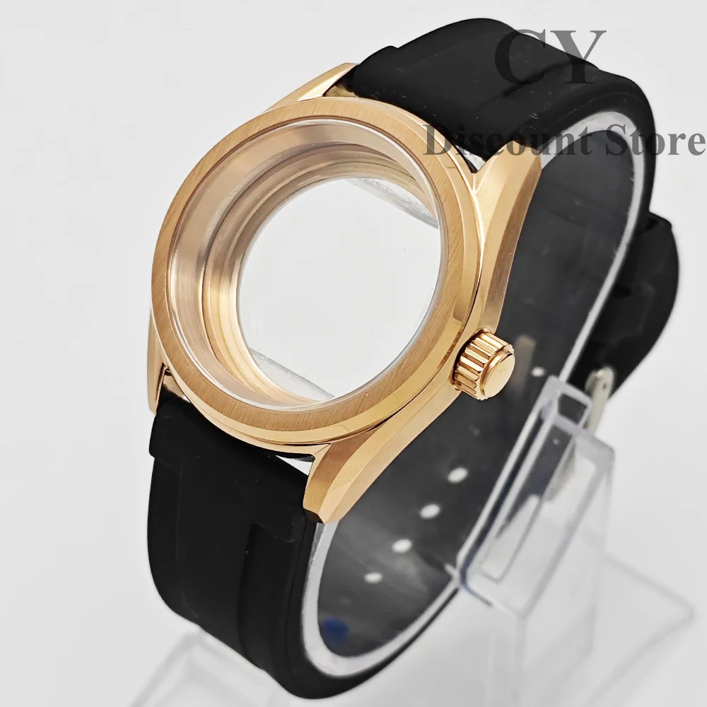 Часы NH35 из нержавеющей стали под розовое золото 38 мм