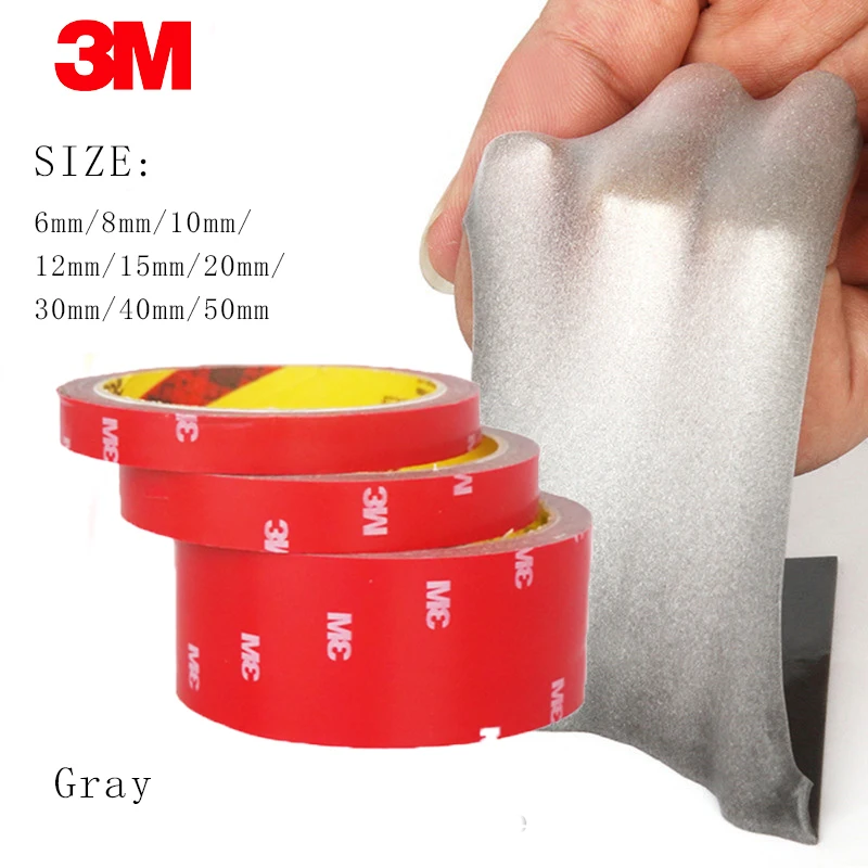 

3M strong double sided tape Acrylic Foam adhesive 4229P, Dark Gray, 0.8mm,Red printed Liner waterproof cinta doble cara adhesiva