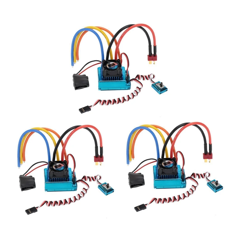 

3X 120A Sensored Brushless Speed Controller ESC For RC 1/8 1/10 1/12 Car Crawler