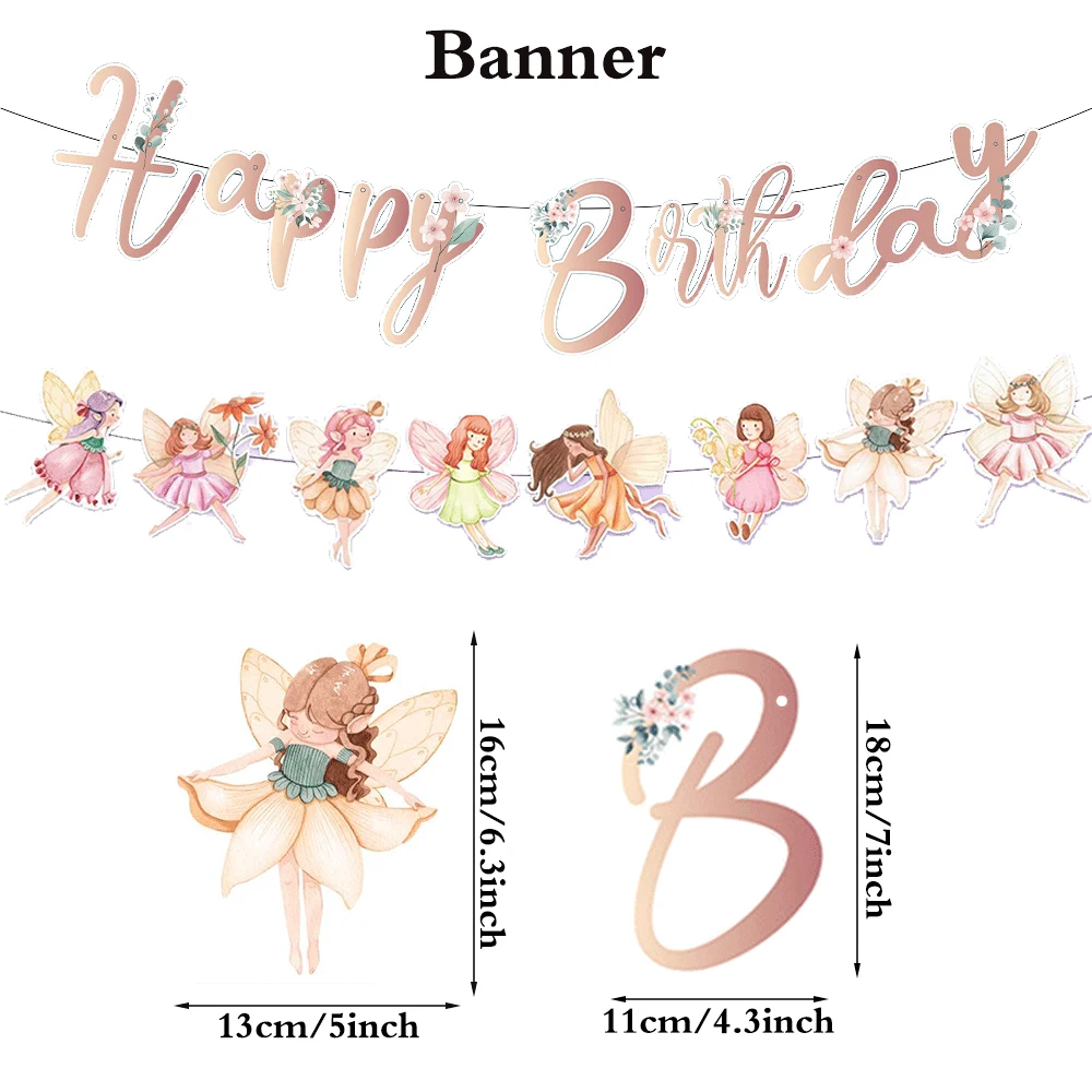 

Украшения для дня рождения "Цветочные феи", EsenTroye, 2 комплекта