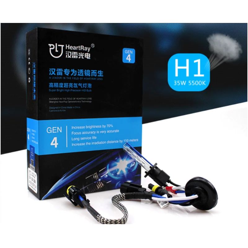 4-е поколение оригинальной лампы H1 H7 D2H HeartRay HID 4300K 5500K 6500K быстрая яркая автомобильная лампа H11 9005 9006 ксенонового фары
