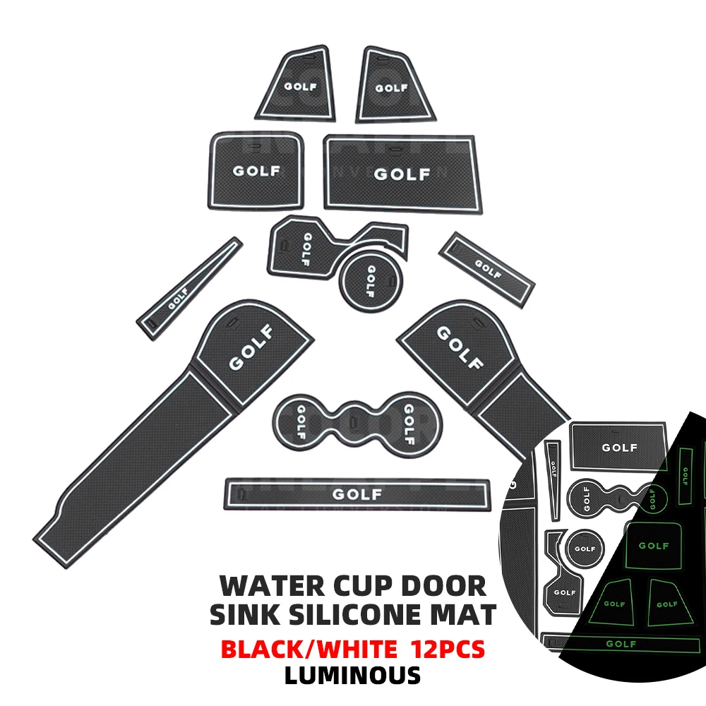 

Для Volkswagen Golf 8 MK8 GTI GTE GTD 2020 2021 2022 2023, 12 шт., зеркальный Противоскользящий слот, автомобильные аксессуары для интерьера