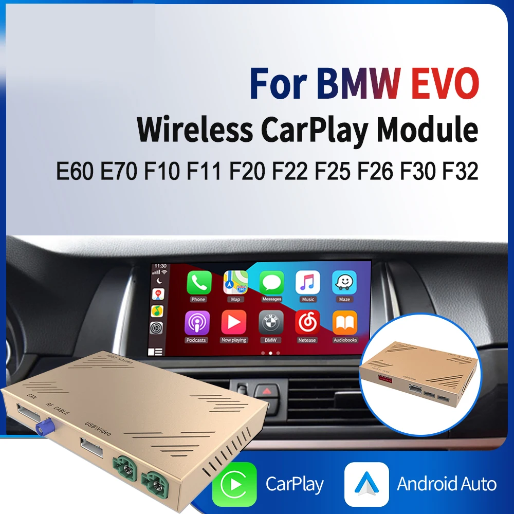 

Decoder Carplay Wirless Android Auto for BMW All Series X1-X6 MINI Cooper NBT CIC EVO System Smart Box Kit