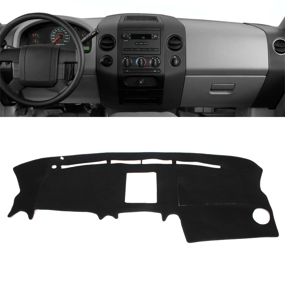 Черный автомобильный коврик для приборной панели Ford F150 2004 2005 2006 2007 2008/F-150 04 05 06 07 08