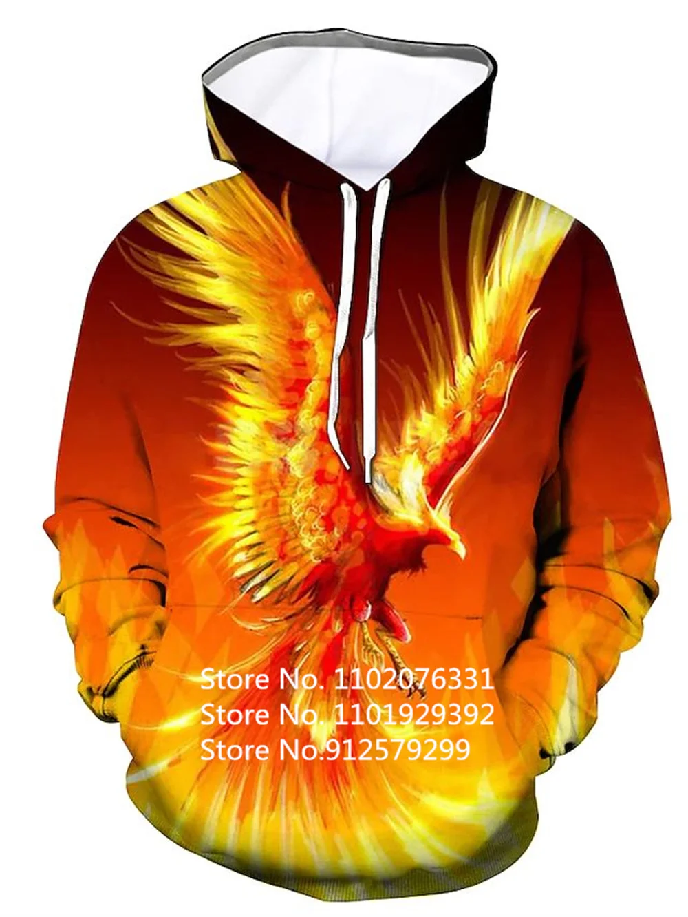 Men Women Hoodies Animal Flame Phoenix 3D Print Sweatshirt Streetwear Harajuku Pullover Hip Hop Jacket