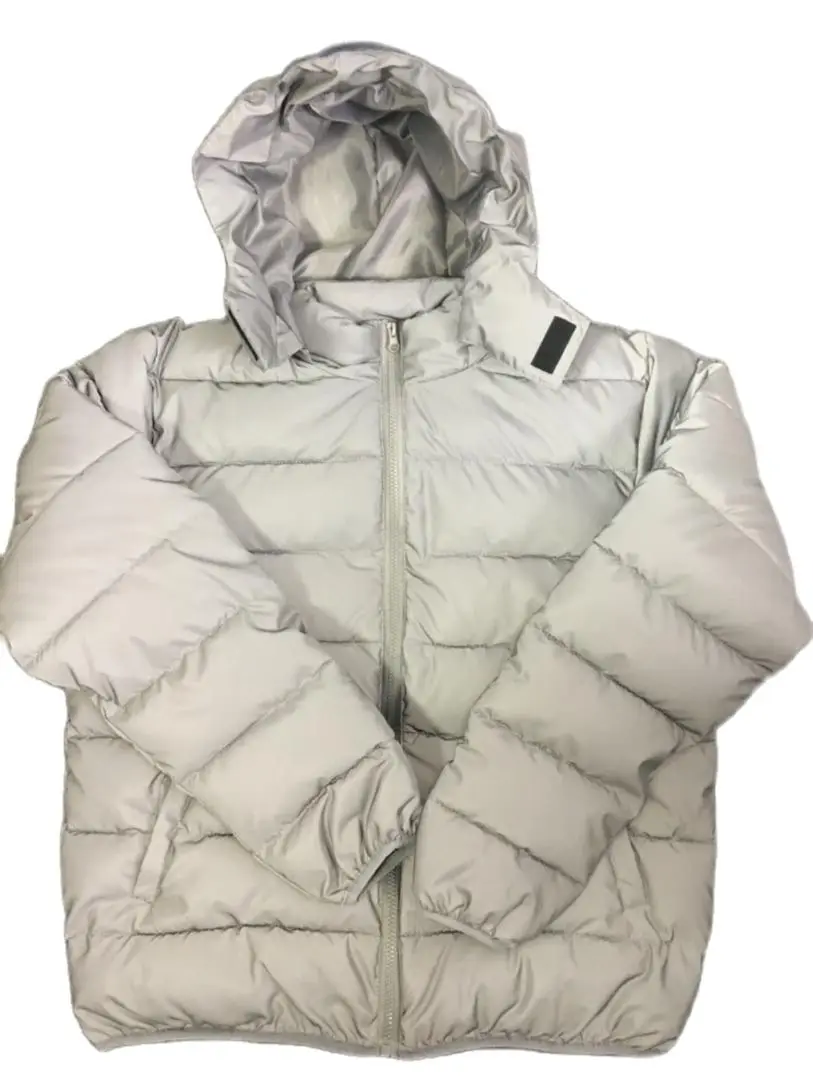 Parklees Men Night Reflective Hooded Jacket Coat 2022 Winter Cotton Padded Zipper Coat Casual Warm Windbreaker Fluorescent Coats