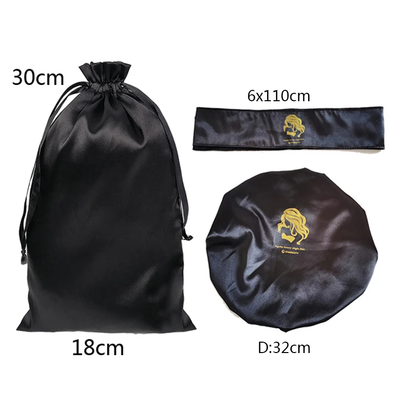 HDEBAG Пользовательский логотип шелковая атласная Регулируемая головная повязка