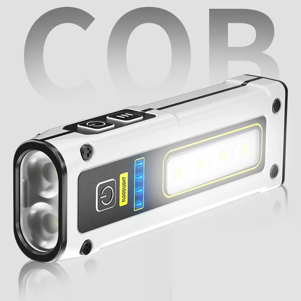

Многофункциональный светодиодный мини-фонарик с COB матрицей, портативный аварийный фонарь с регулируемой яркостью и зарядкой типа c, уличны...