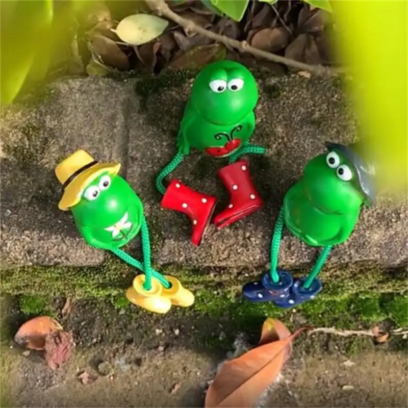 

Ornaments Durable Green Novel The New Creativity Household Crafts Portable Gift Accessories Delicate Hanging Leg Frog Resin