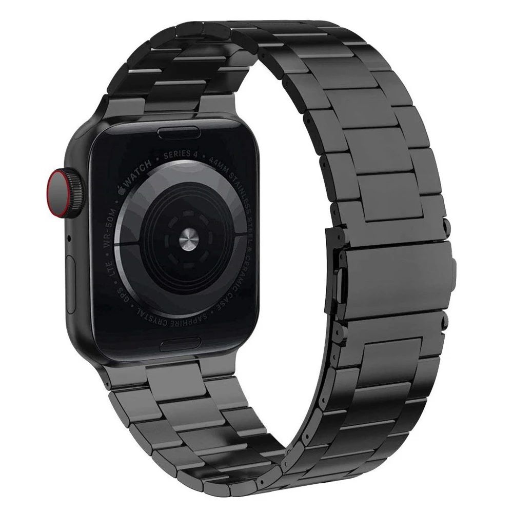 

Solid Strap For Apple Watch Series 6 5 Band Upgraded Version Stainless Steel Business Replacement Bracelet Iwatch Se 40mm 44mm