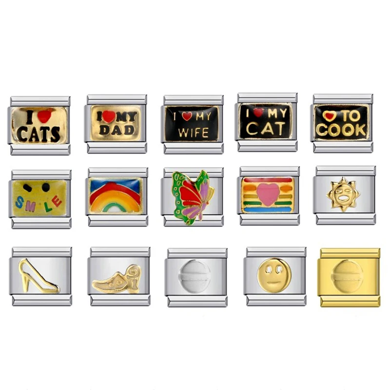 DAVINI 9 стилей 1 шт. итальянские шармы мм традиционный классический тип итальянский