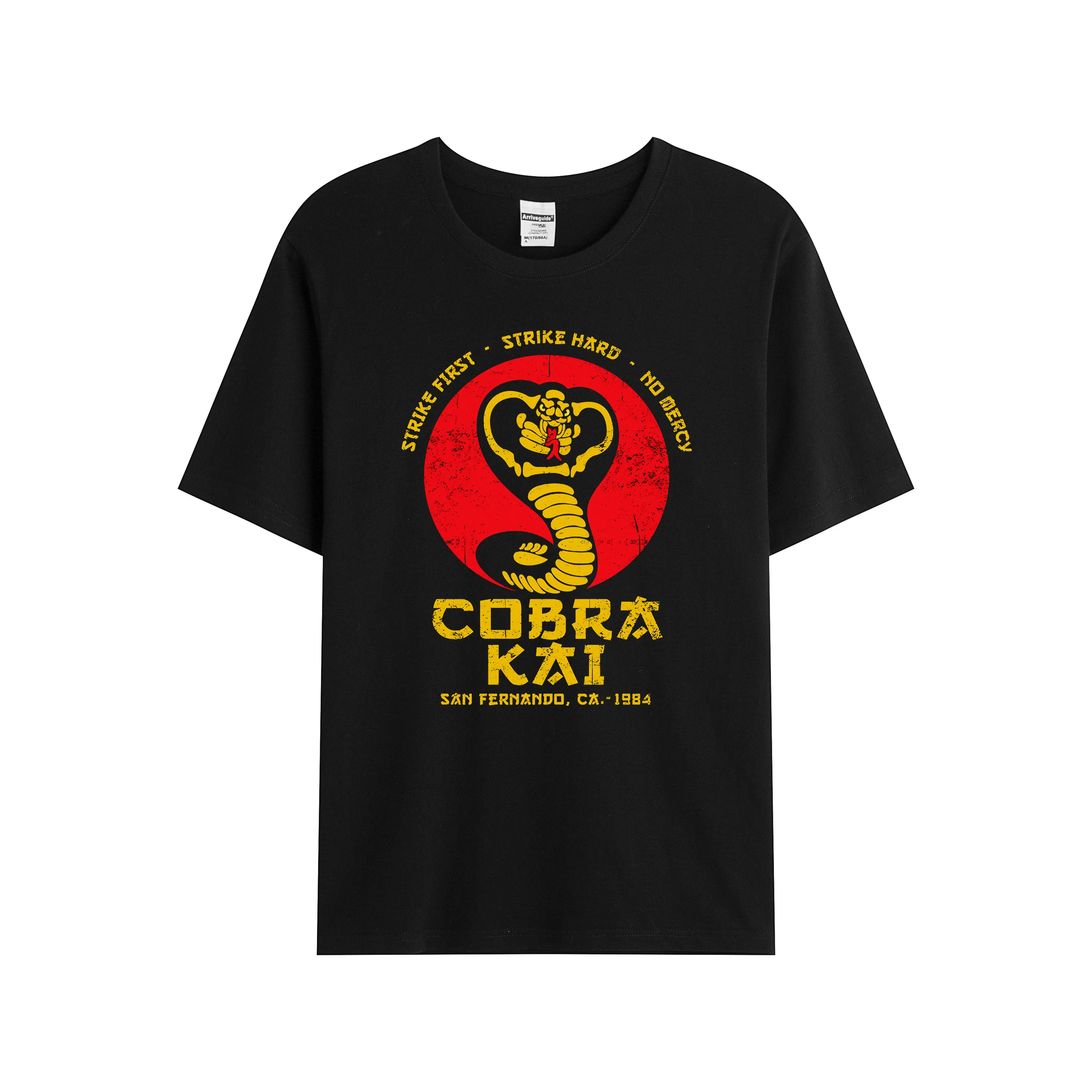 

2021 Men/Women's Summer Black Street Fashion Hip Hop Cobra Kai Red Circle Cobra T-shirt Cotton Tees Short Sleeve Tops