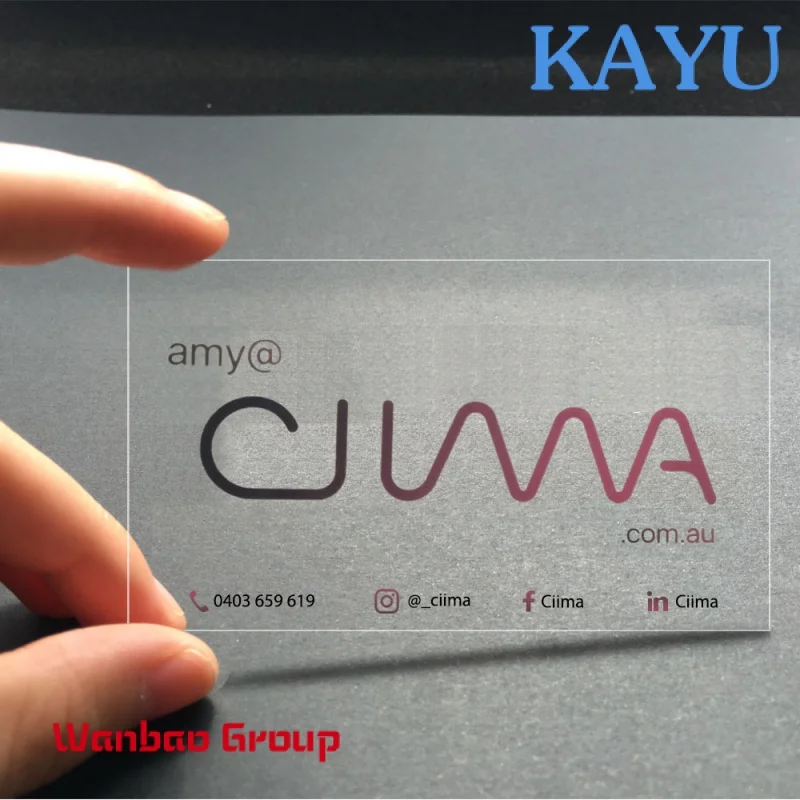 Volume supply superior quality printing plastic transparent led business card