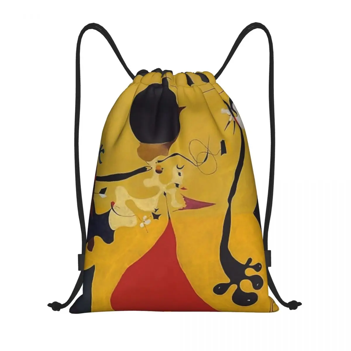 

Dutch Interior III Painting Drawstring Backpack Women Men Sport Gym Sackpack Foldable Joan Miro Abstract Art Shopping Bag Sack