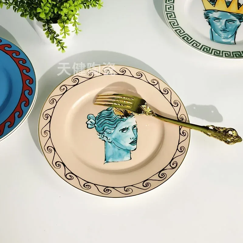 Seegott Reises erie westliche Küche Platte vier Teller) ischen Стиль стейк флак Ретро kreative Abendessen