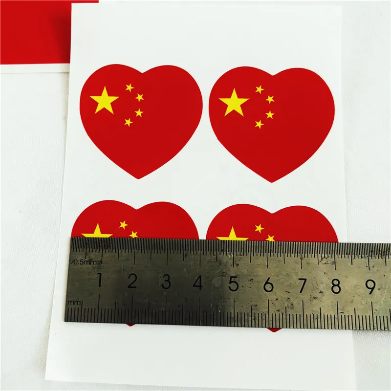 Оптовая продажа смешанные наклейки с китайским национальным флагом 100