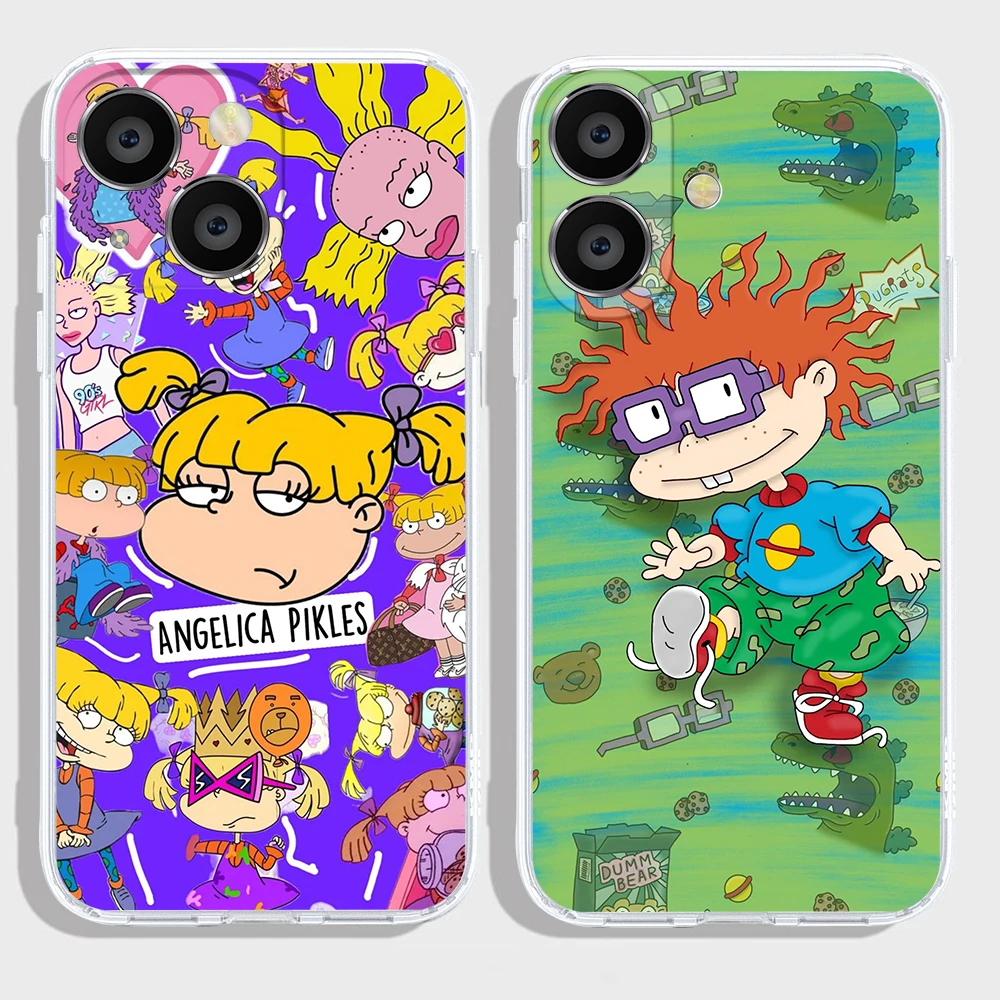 Фото Антижелтый матовый матовый чехол из ТПУ для Realme 10 11 12 Narzo 50 9 V25 Q5 9i V13 8i Pro Plus Clear Cover TA-39 R-Rugrats №1