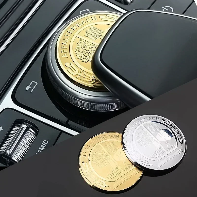 1 шт. 48 мм автомобильная мультимедийная ручка управления наклейка для Mercedes Benz AMG GLC