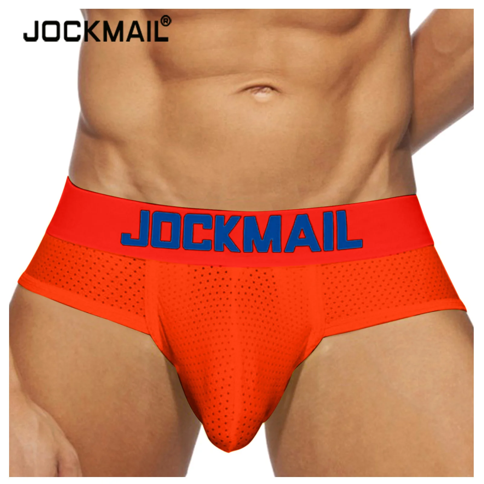 

Трусы-боксеры Jockmail мужские, модное нижнее белье с буквенным принтом, дышащие шорты с объемным мешочком, бесшовные боксеры