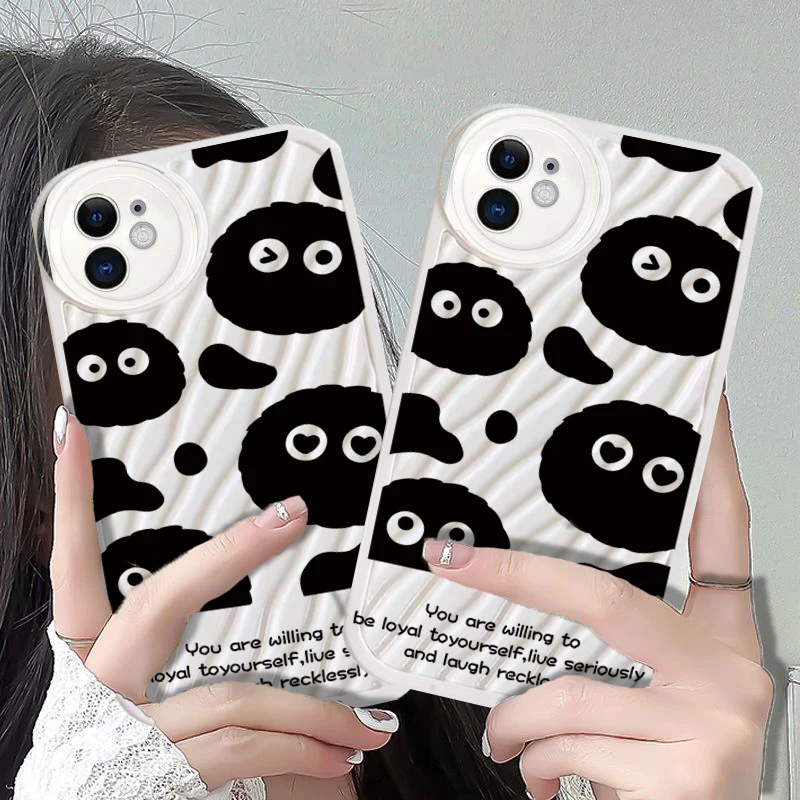 

Water Ripple Four Large Coal Balls Phone Case For iPhone 14 13 12 11 Pro Max Mini XS Max XR SE2022 SE3 Protection Back Cover