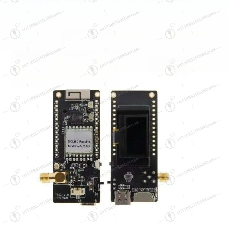 Фото Плата разработки T3S3 V1.0 ESP32-S3 LoRa SX1280 2.4G с модулем Wi-Fi, Bluetooth и беспроводным подключением, 0.96-дюймовым OLED-дисплеем и разъемом Type-C №1