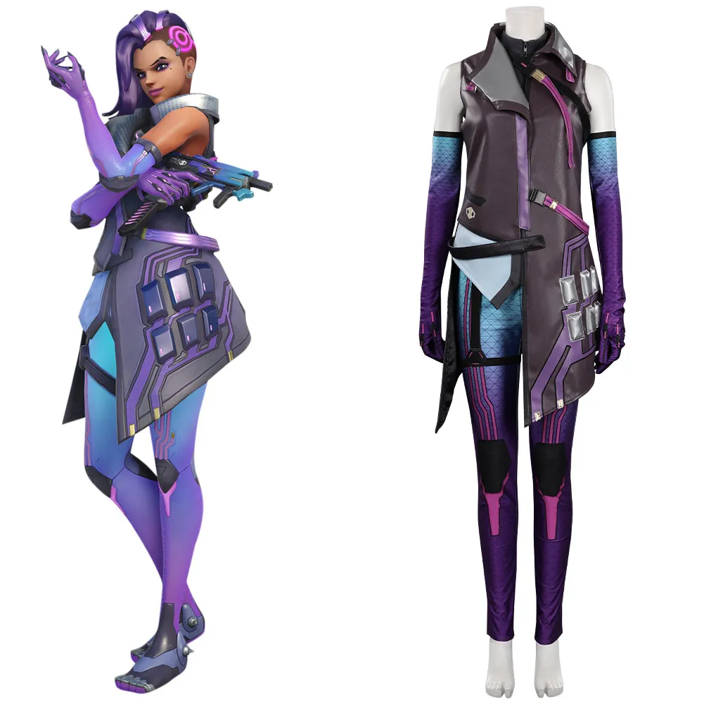 

OW Sombra Cosplay Olivia·Colomar Cosplay Costume Outfits Halloween Carnival Suit