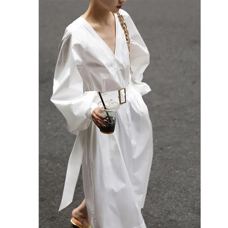 

Famous 2022 Women Solid White Black Belted Dress Sleeveless Fashion Maxi Tank Sundress Vestido