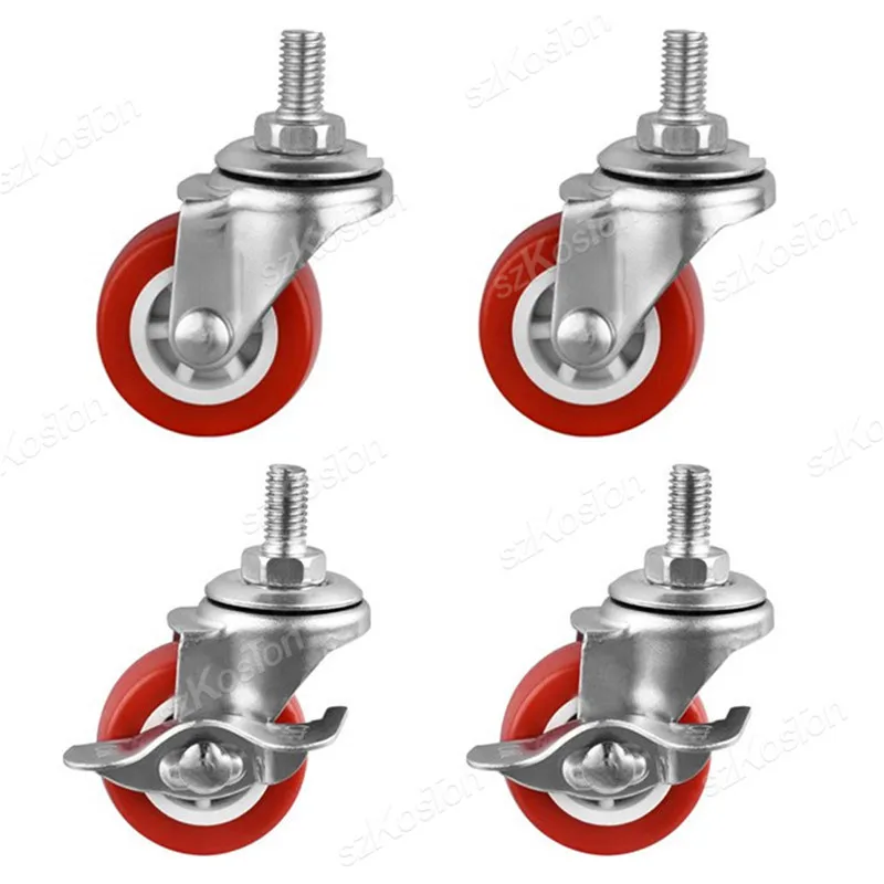 

4 шт. поворотные ролики ouliluye 1"/1.25"/1.5"/2" с тормозом