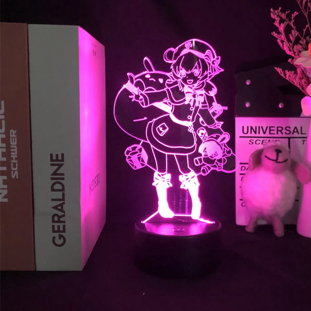 

Game Figure 3D Led Genshin Impact Lamp Anime Night Light 16 Colors Kid Gift Room Decor Can Be Combined To Purchase Acrylic Board