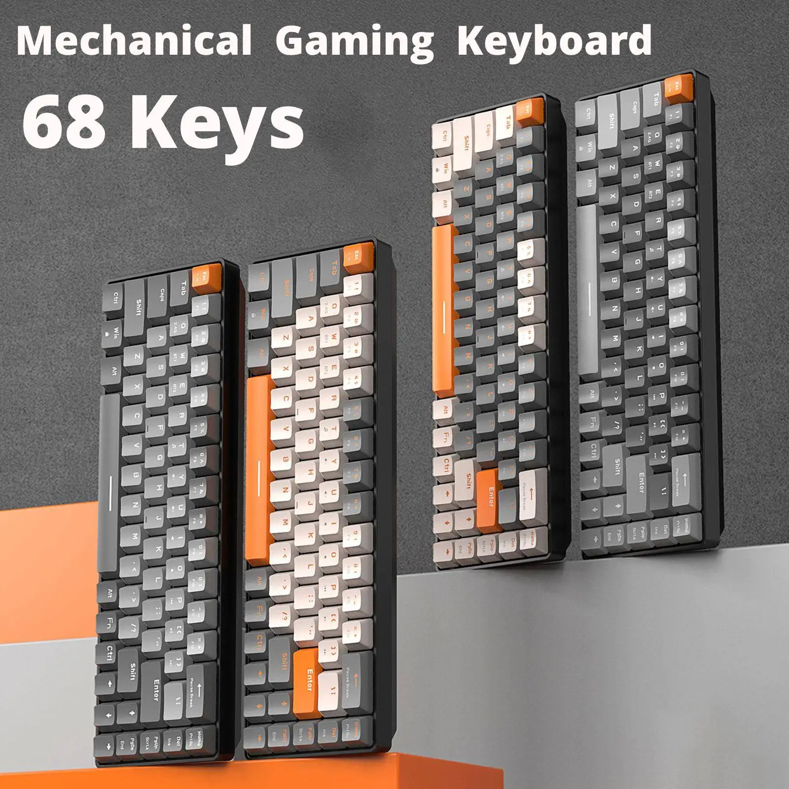 

Клавиатура K68 Беспроводная механическая, 2,4 ГГц, BT5.0